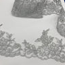 Embroidered Corded Lace Trim White