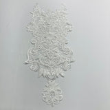 Beaded Corded Lace Medallion Applique
