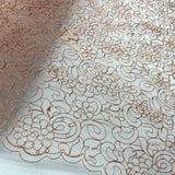 Polyester Corded Bridal Lace Fabric 53" Wide