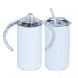 Kids Sippy Tumbler - White Sublimation Tumbler - White, 12OZ (1 Unit)