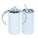 Kids Sippy Tumbler - White Sublimation Tumbler - White, 12OZ (1 Unit)