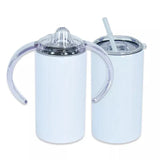 Kids Sippy Tumbler - White Sublimation Tumbler - White, 12OZ (1 Unit)