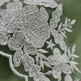Beaded Corded Floral Lace Trim