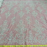 Beaded Lace Fabric on Polyester Net Mesh