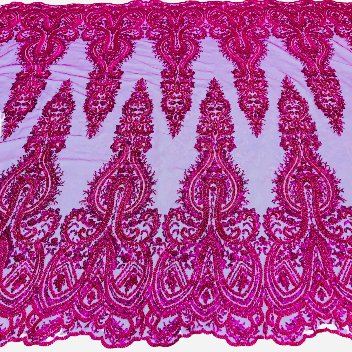 Beaded Embroidered Lace Mesh