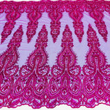 Beaded Embroidered Lace Mesh