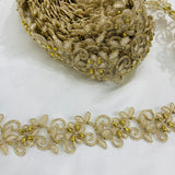 Beaded Corded Lace Trimming 1.5"