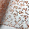 Corded Bridal Lace Fabric 54" Polyester Net Mesh