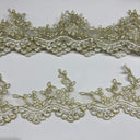 Beaded Corded Lace Trim 3.25"