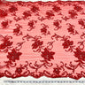 Beaded Sequined Lace Fabric Red