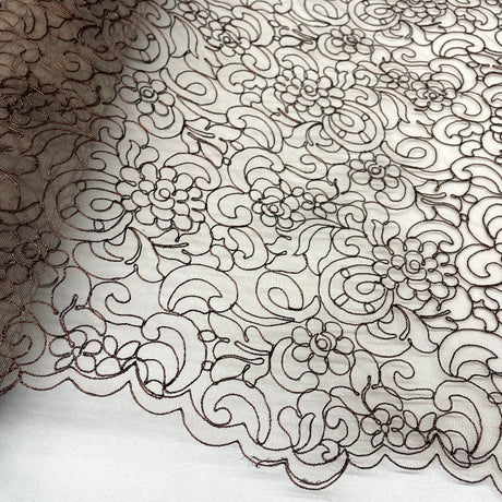 Polyester Corded Bridal Lace Fabric 53" Wide