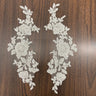 Beaded Corded Floral Lace Applique