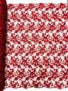 Estrella Corded Flowers Embroider With Sequins Mesh Lace Fabric - Floral Embroidered, Double Scallop, 50-54" Width, 36" Length (1 Yard)