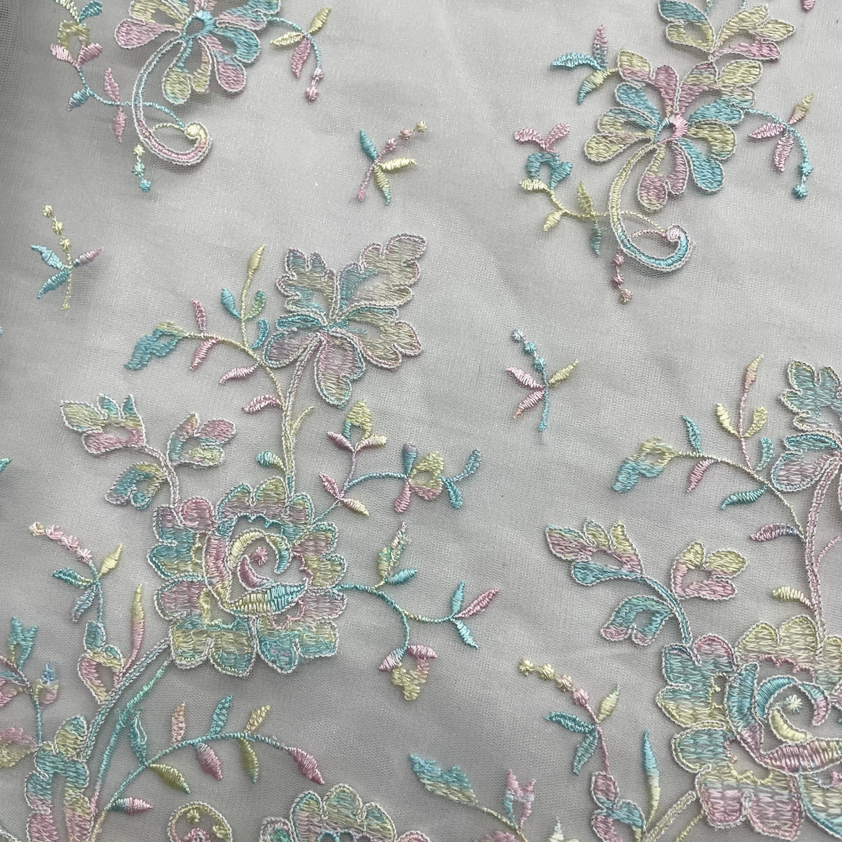 Bridal Lace Fabric Corded Embroidered 54" Wide
