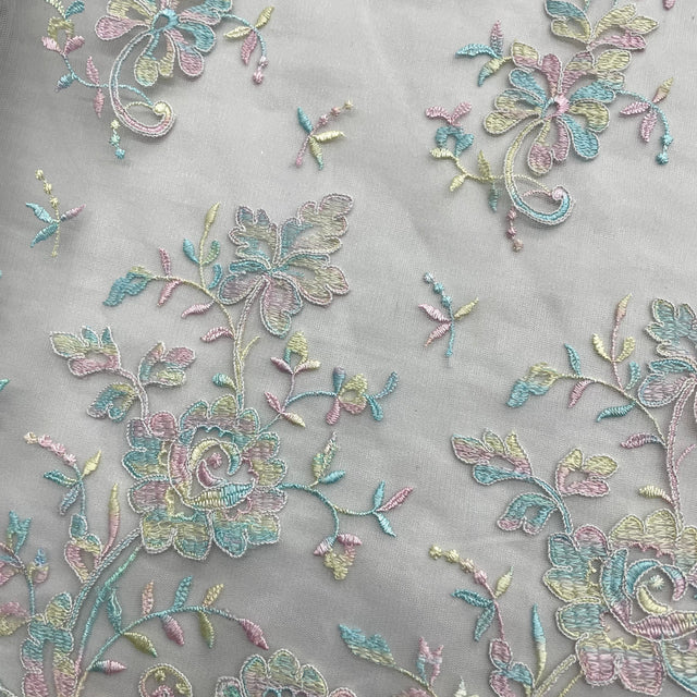 Bridal Lace Fabric Corded Embroidered 54" Wide