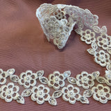 Beaded Corded Lace Trim 2.5"