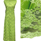 Embroidered Corded Bridal Lace Ivory