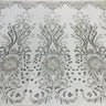 Beaded Lace Fabric on Polyester Net Mesh