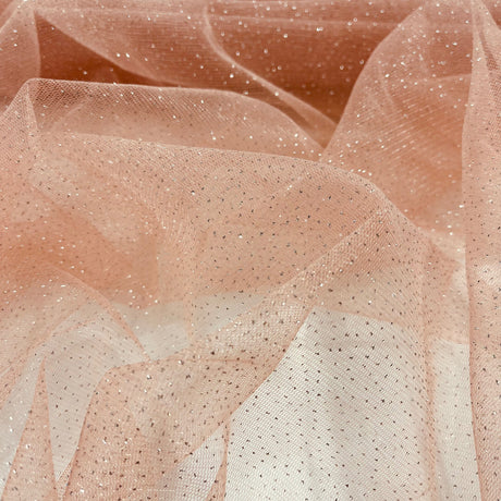 1 Yard Glitter Mesh Fabric | 60" Width | 100% Polyester | Sheer Sparkle for Dresses & Décor