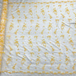 Beaded Lace Fabric on Polyester Net Mesh
