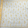 Beaded Lace Fabric on Polyester Net Mesh