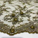 Beaded 3D Floral Lace Trim
