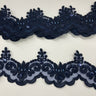 Beaded Corded Lace Trim Organza