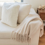 Soft Cozy Fuzzy Faux Fur Pillow - Faux Fur Fabric, Solid, 20" X 20", Black, Charcoal Gray, Offwhite, Silver, Mocha, Rose, Navy, Honey Gold, Teal Blue (1 Piece)