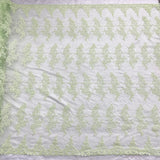 Corded Bridal Lace Fabric on Polyester Mesh