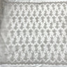 1 Yard Silver Corded Bridal Lace Fabric Embroidered on Polyester Net Mesh for Couture Wedding and Evening Gowns – 54"