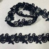 Beaded Corded Lace Trimming 1.5"
