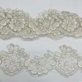 Corded Lace Trimming Embroidered Mesh