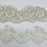 Corded Lace Trimming Embroidered Mesh