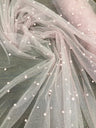 Glitter Mesh Fabric with Pearls