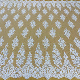 Beaded Corded Lace Fabric 52" Wide