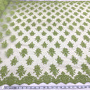 1 Yard Turquoise Corded Bridal Lace Fabric Embroidered Polyester Net Mesh 52 Inch Width