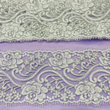 1 Yard 4? Wide Corded Double Sided Lace Trimming on 100% Polyester Net Mesh