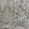 1 Yard Gold Beaded Lace Fabric Embroidered on 100 Percent Polyester Net Mesh 52 Inch Width