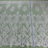 1 Yard Corded Bridal Lace Fabric Embroidered on Premium Polyester Mesh 52