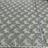 1 Yard Fuchsia Beaded Corded Lace Fabric Embroidered on Polyester Net Mesh 52 inch Width