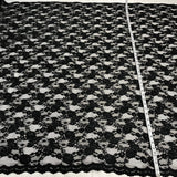 1 Yard Opulent Beaded Corded Lace Fabric Embroidered on Premium Polyester Mesh 56