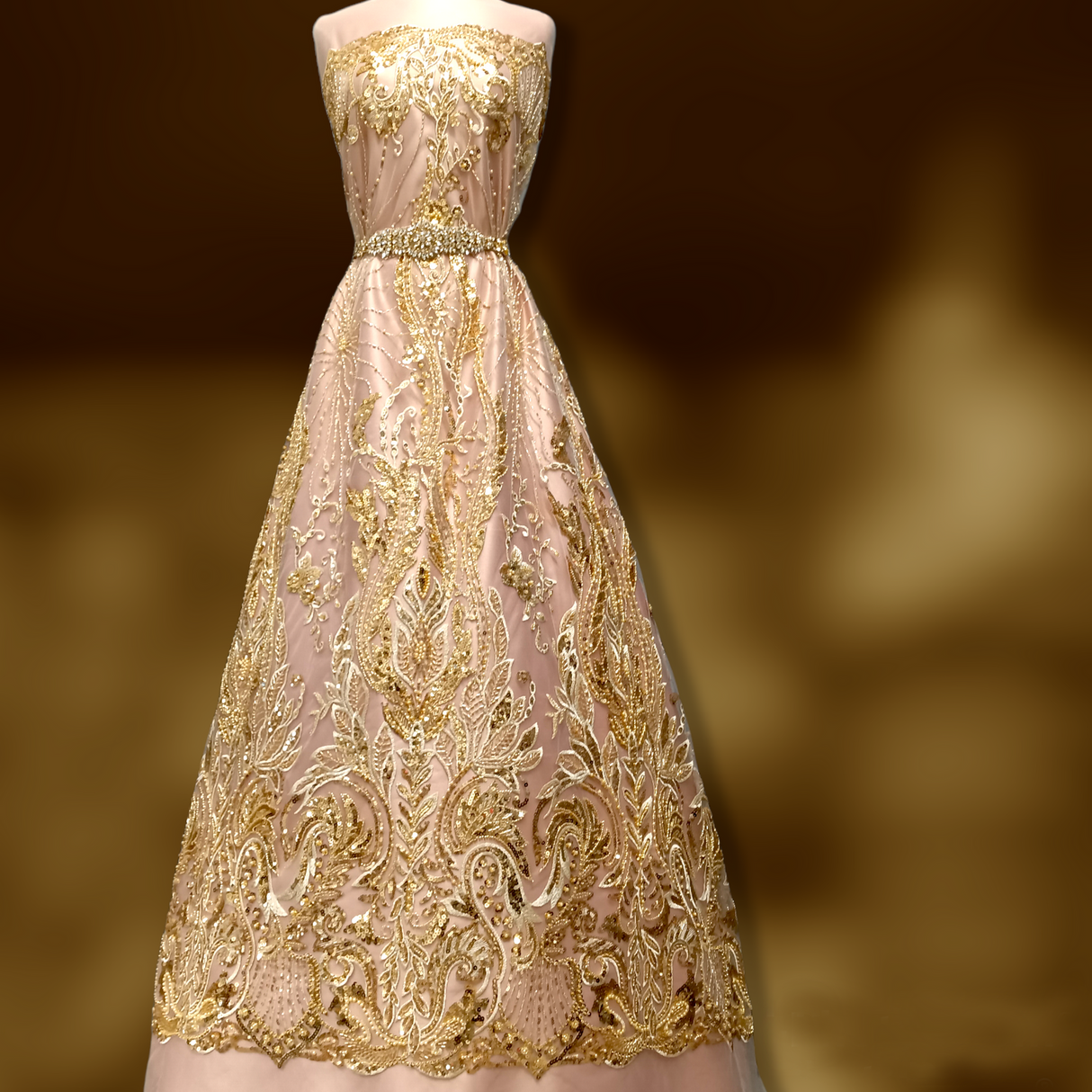 1 Yard Silver Beaded Lace Fabric Embroidered on 100% Polyester Net Mesh 51 Inch Width