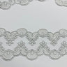1 Yard Corded Double Sided Lace Trim 3" Wide Embroidered Polyester Net Mesh for Bridal & Special Occasion