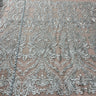 1 Yard Elegant Corded Bridal Lace Fabric Embroidered on Premium Polyester Mesh 48