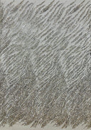 1 yarda de tela de encaje de lujo con lentejuelas y cuentas bordadas sobre malla de poliéster 53
