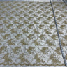1 Yard Beaded and Corded Lace Fabric Embroidered on Polyester Net Mesh