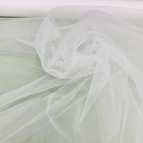1 Yard White Tulle Net Bridal Veil Mesh Fabric 100 Percent Nylon Extra Wide 120 Inch Width