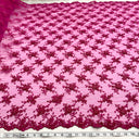 1 Yard Black Beaded & Corded Bridal Lace Fabric Embroidered on Polyester Net Mesh 52 Inch Width