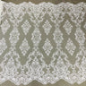 1 Yard Luxurious Beaded Lace Fabric Embroidered on Premium Polyester Mesh 53
