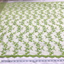 1 Yard Beaded Lace Fabric Embroidered Pearl Sequin Bridal Mesh Wedding Dress 54" Width